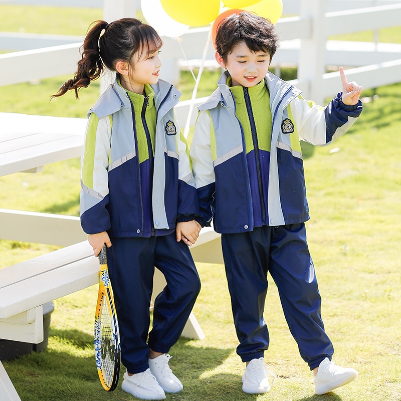 幼儿园园服春秋装儿童班服冲锋衣运动套装一年级小学生校服秋冬季