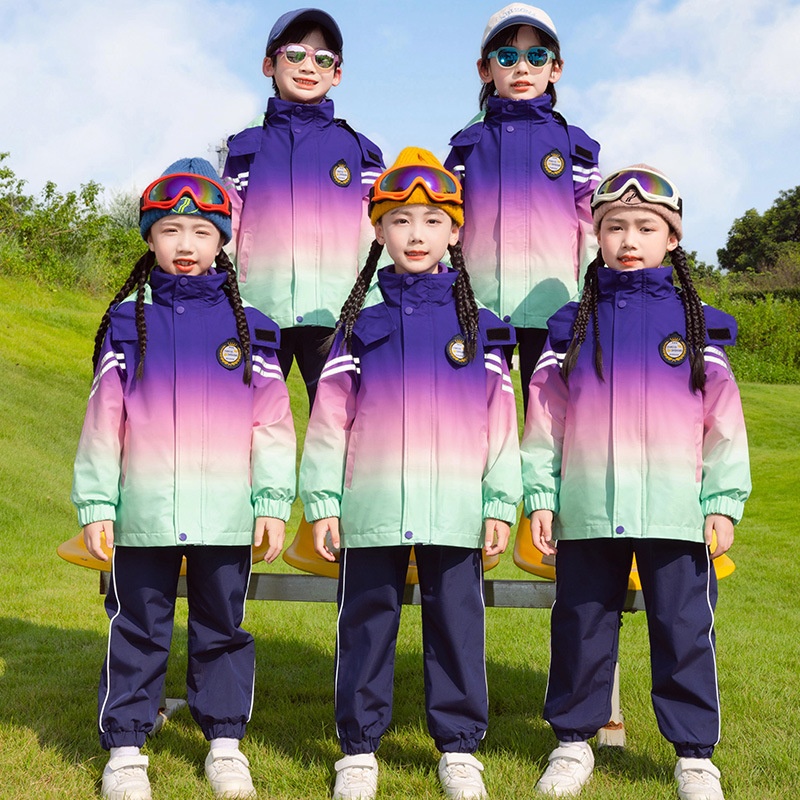 儿童班服套装秋冬小学生校服春秋装运动服幼儿园园服冲锋衣