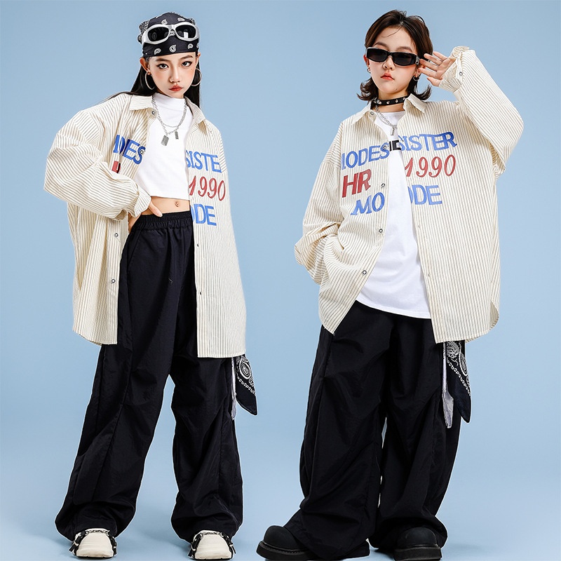 儿童嘻哈街舞潮服男女童韩版演出服套装小学生爵士舞蹈服表演服潮