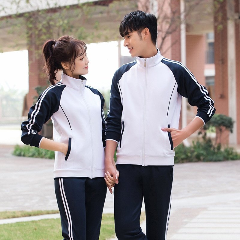 春秋季中学生校服初高生班服男女团体套装情侣运动休闲两件套批发