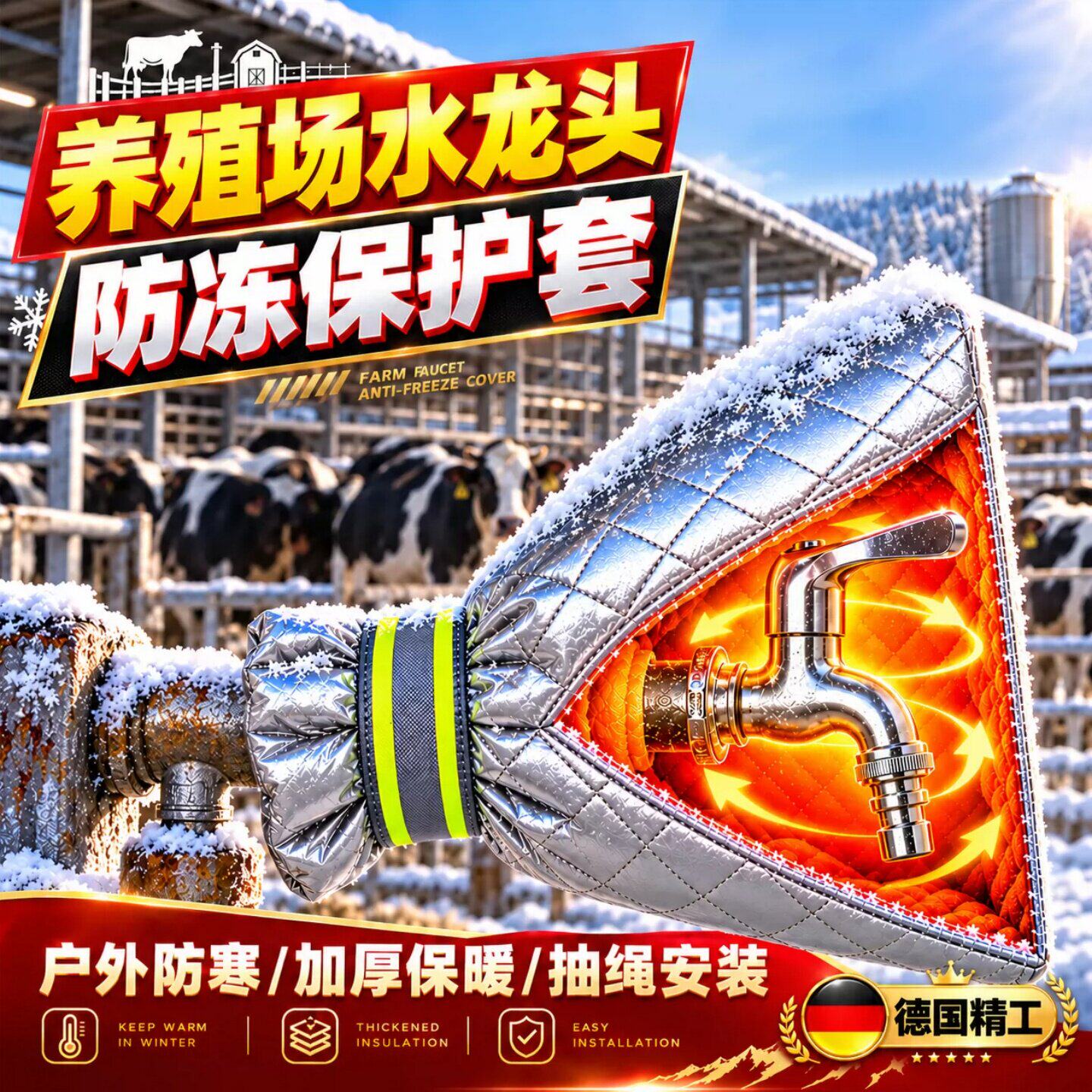 水龙头防冻保护套养殖场冬