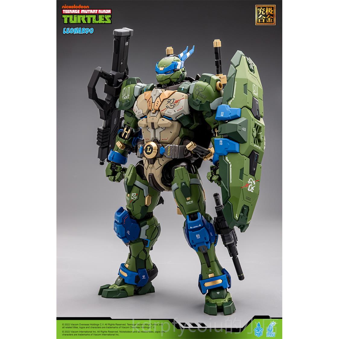 正品HABTOYS 火仔动漫 忍者神龟莱昂纳多 HEB0012 合金 机甲龟
