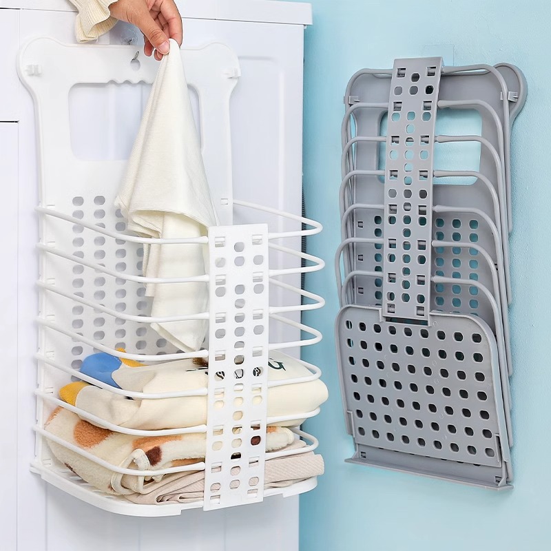 脏衣服收纳筐脏衣篓壁挂可折叠