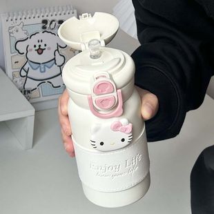 日本可爱少女心ins保温杯高颜值女生316不锈钢双饮吸管杯学生儿童