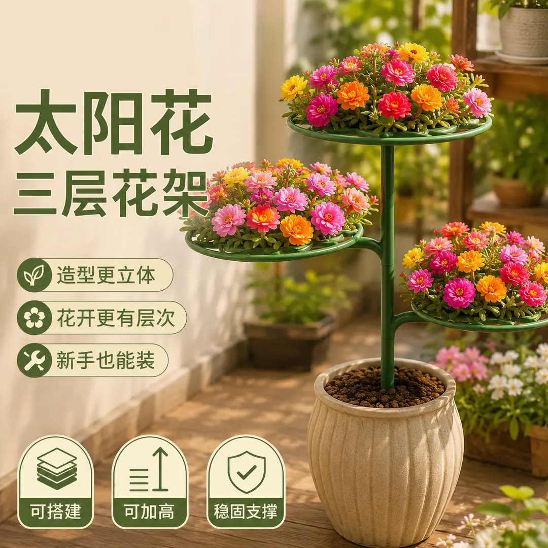 墨林迎客松造型分层爬藤花架
