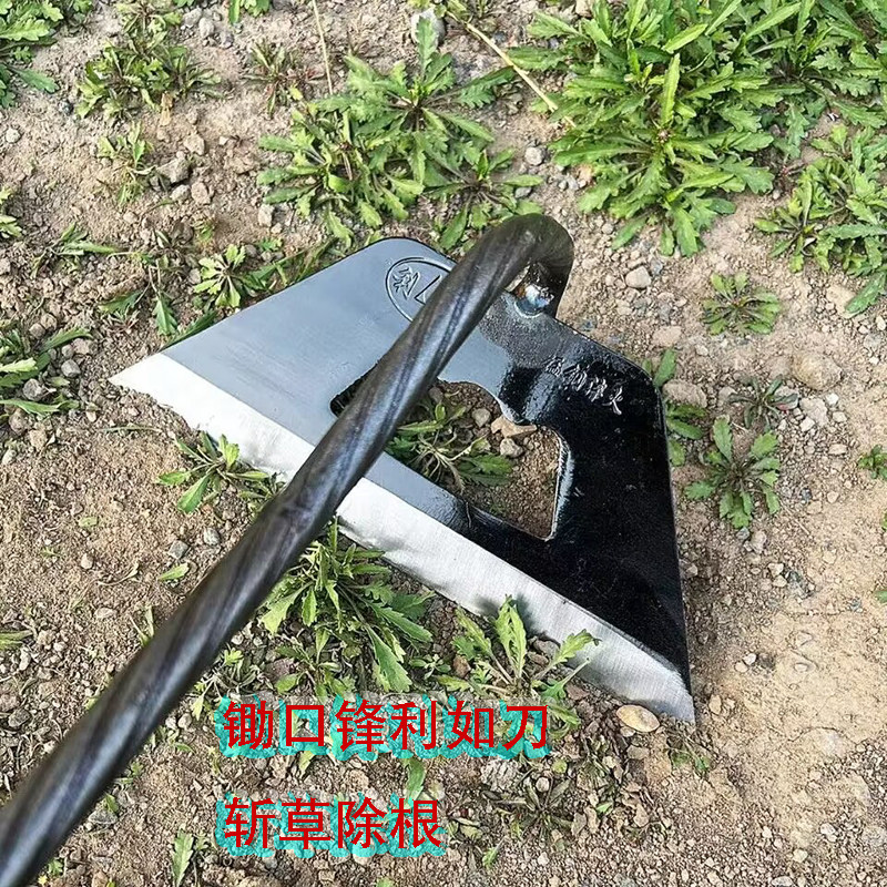 加厚锰钢锄头农用锄草家用种菜