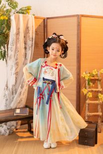 漢服周邊女童凌妙妙cos衣服虞書欣公主齊胸襦裙 兒童永夜星河同款