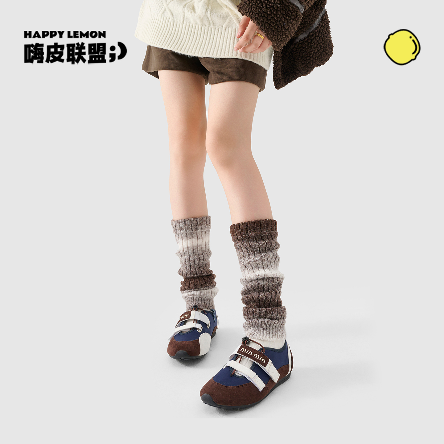 happylemon美拉德袜套堆堆袜女生