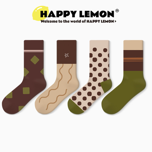 happylemon可爱卡通中筒袜秋上新