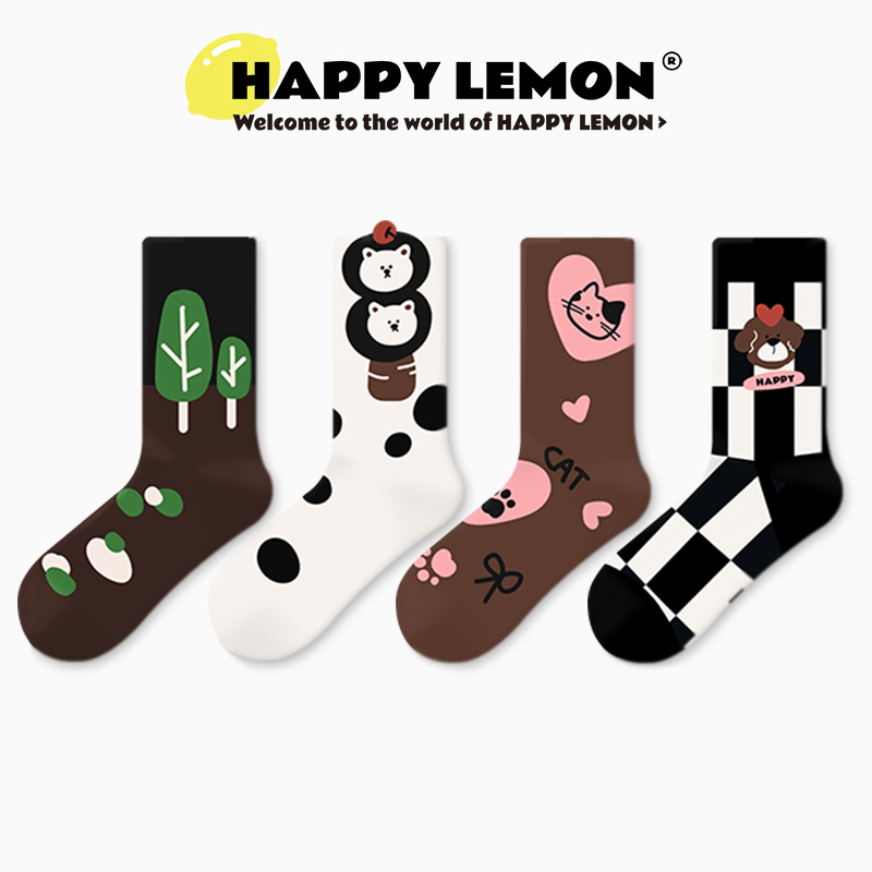 可爱卡通毛圈袜中通秋冬袜子