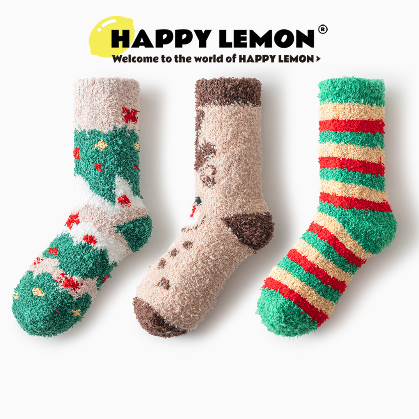 圣诞袜子女款珊瑚绒秋冬卡通可爱中筒袜圣诞节礼物礼盒趣味长袜棉,女士内衣/男士内衣/家居服,中筒袜,淘宝优惠券,粉丝福利购,淘宝优惠卷