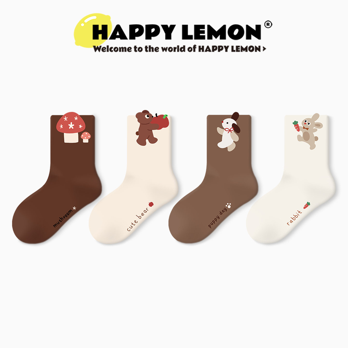 happylemon儿童袜秋季新品中筒袜