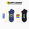 HAPPYLEMON袜子男夏季款短袜情侣ins潮吸汗透气春秋棉袜女士船袜