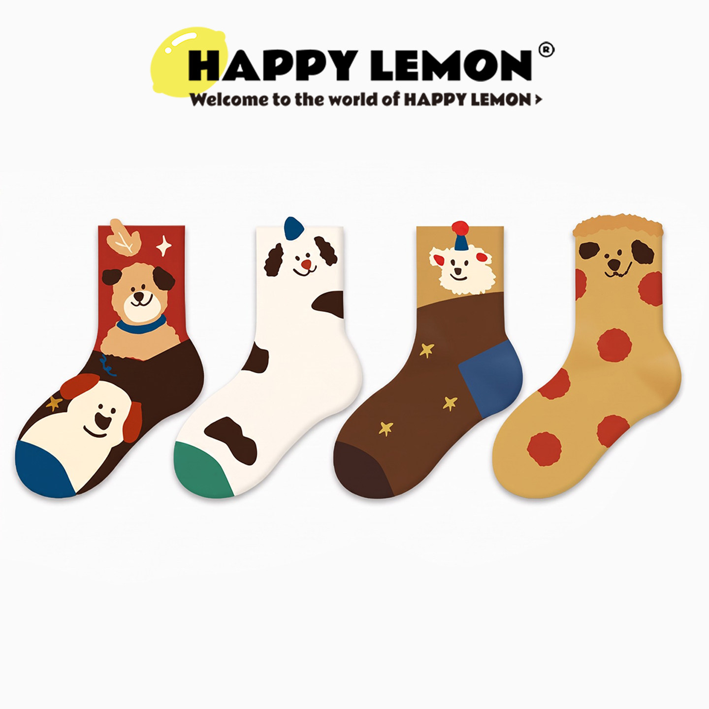 happylemon儿童秋季新品中筒袜子