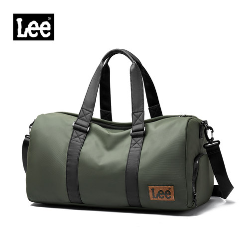 Lee皮质高级感短途旅行包男