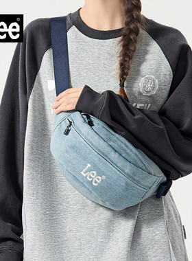 Lee大容量斜挎包女通勤新款运动胸包女徒步骑行腰包休闲潮牌挎包