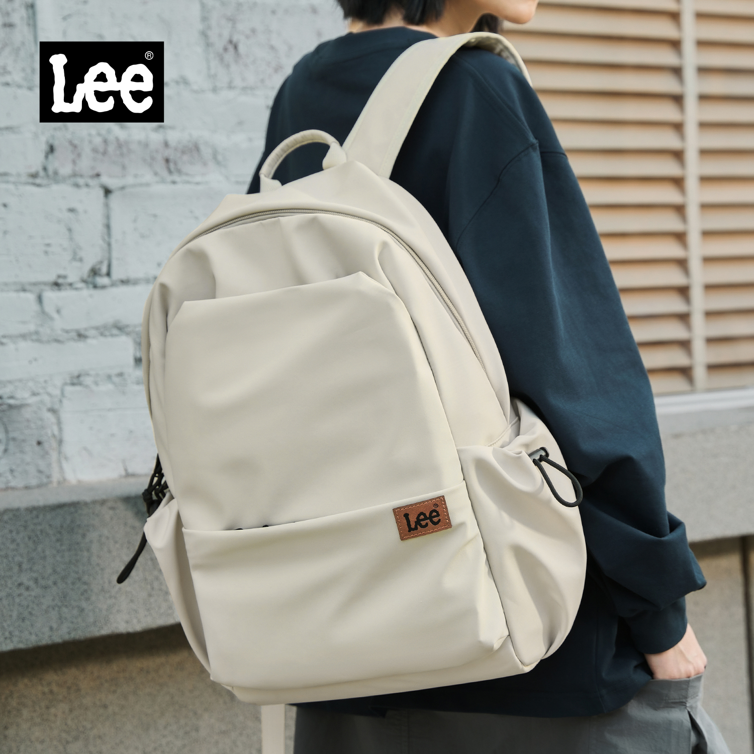 Lee潮流双肩包女2025新款轻便旅行背包时尚百搭学生书包电脑包男
