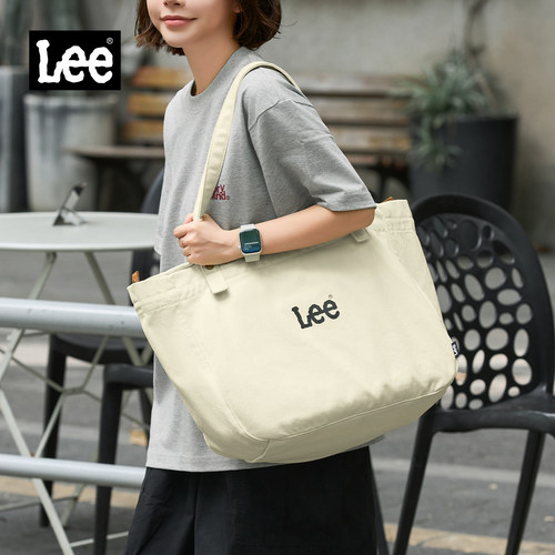 Lee帆布包女上课大容量托特包