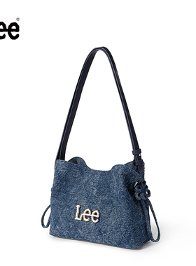 Lee情人节礼物菱形水洗丹宁福袋包送女友斜挎包通勤休闲单肩包