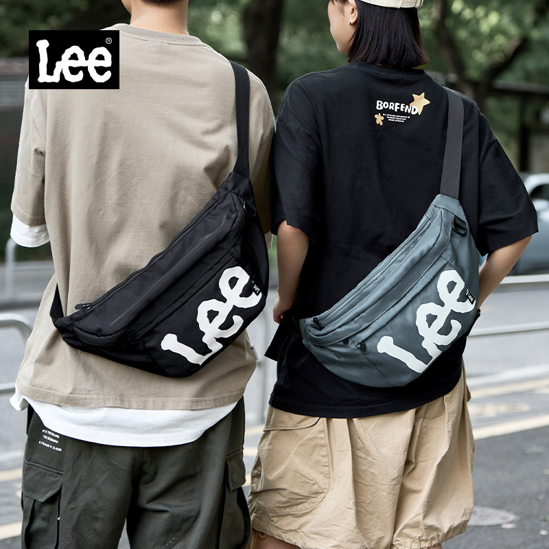 Lee男士大容量斜挎通勤胸包图片