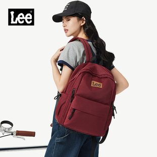 Lee女士双肩包大容量休闲简约防泼水旅行背包轻便初高中学生书包