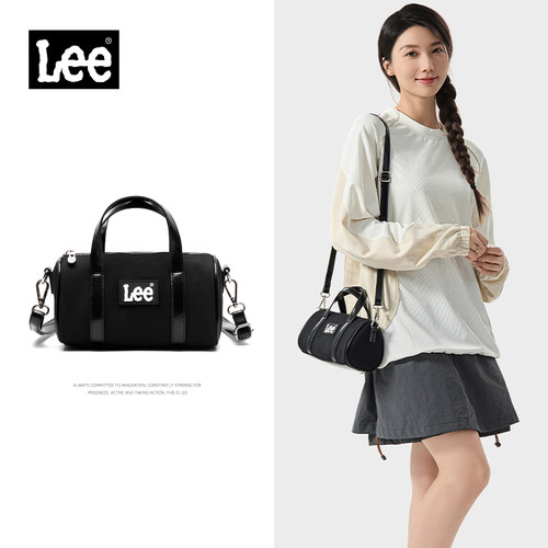 Lee新款斜挎包女单肩包波士顿包