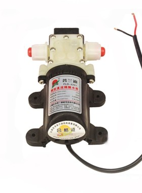 普兰迪直流12V24V25W45xW隔膜泵农用喷雾器洗车机净水泵溢压回流