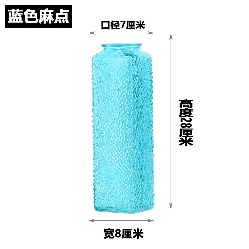 北欧简约玻璃花瓶透明圆口方形碎石冰纹插花水培花器客厅家居摆件,搬运/仓储/物流设备,机械式停车设备（立体停车库）,淘宝优惠券,粉丝福利购,淘宝优惠卷