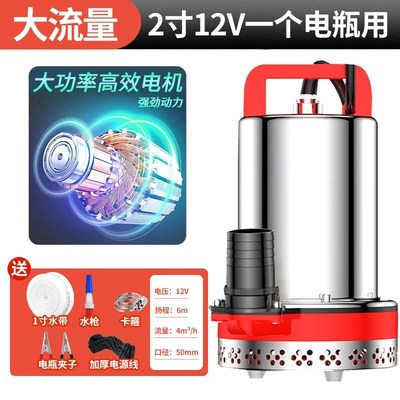 直流潜水泵12V24V48V6v0V电瓶车电动车水泵家用小型灌溉农用抽水
