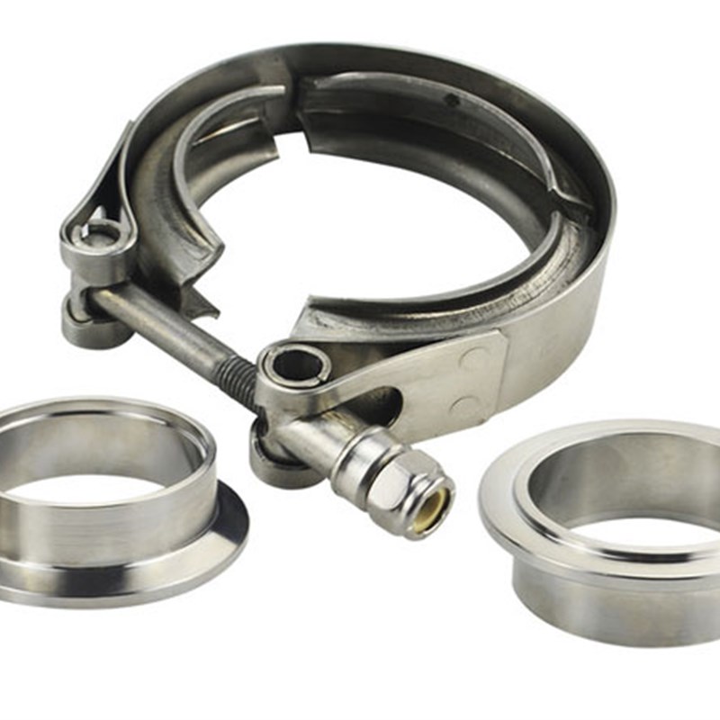 排气管V型卡箍消声器抱箍不锈钢喉箍公母法兰盘涡轮卡子