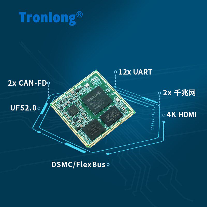 创龙瑞芯微RK3576J工业核心板 全国产ARM八核2.2GHz A72 NPU 6T图片