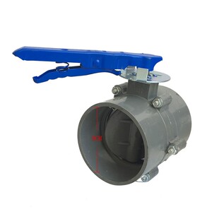 pvc法兰蝶阀75/90/110/160涡轮手柄动3/4/6寸排水管开关止水阀门