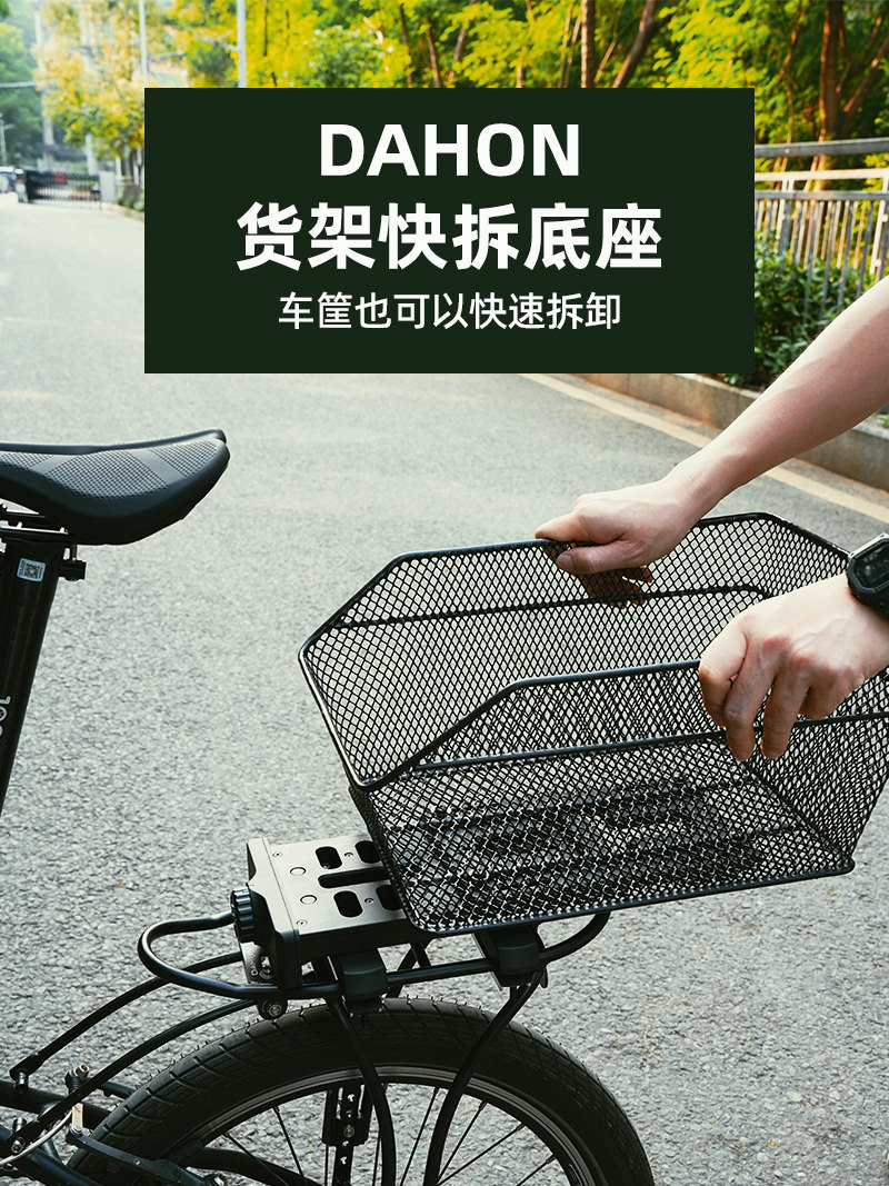 Dahon大行自行车后货架快拆底座防盗山地车尾架后座架可载人