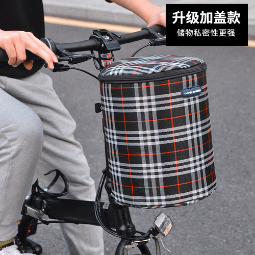 dahon大行折叠自行车车筐前车篮子登山车电动车前置帆布挂蓝配件