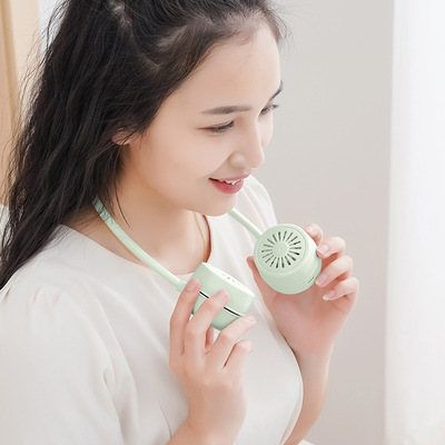 无叶便携式随身小型儿童懒人制冷静音可折叠USB充电风扇