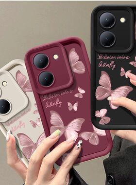 适用vivoy78手机壳V2278A防摔vivo y78+保护套V2271A硅胶软vlvoy78m镜头全包viv0y78plus时尚5g新款y78十潮女