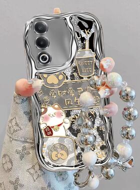 适用OPPOA3活力版手机壳PKD110电镀硅胶软oppoa3x保护套PKD130招财猫opa防摔0pp0a全包边5g新年款vivo卡通女