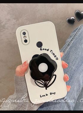 适用小米mix2s手机壳mimix2保护套xiaomi硅胶软mlx2s镜头全包防摔m1x2简约花朵支架ml学生女款网红高级外壳xm