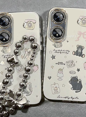 清纯适用荣耀畅玩60手机壳带镜头膜NIC-AN00新款全包honor畅完60m防摔女anoo保护套nlc卡通5g好看n1c手链个性