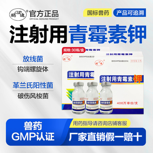 鹏迪青霉素兽用400万注射用青霉素钾粉鸡兔犬猪牛羊鸡鸭鹅禽兽药