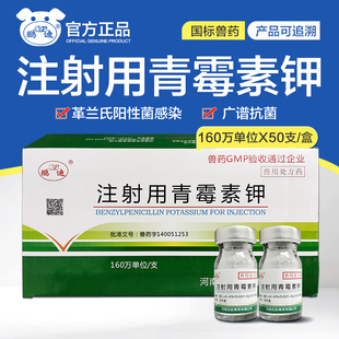 青霉素兽用160万单位青霉素钾兽药鸡药鸡鸭鹅鸽子猪牛羊猫狗正品