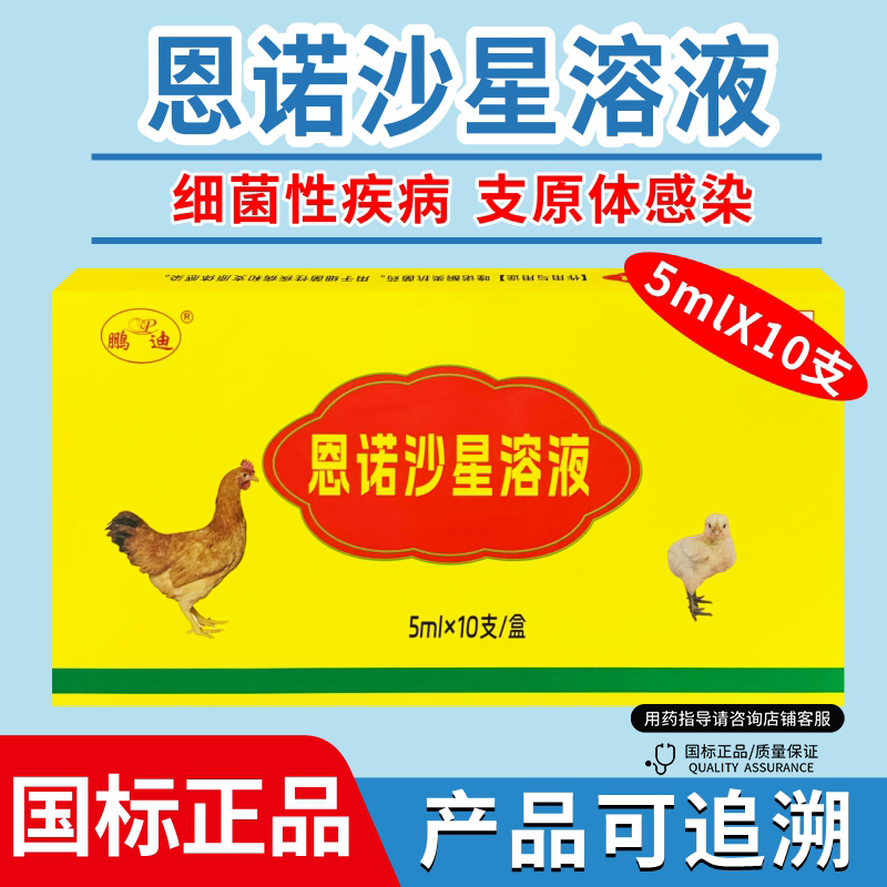 鹏迪恩诺沙星溶液鸡药猪牛羊鸭鹅