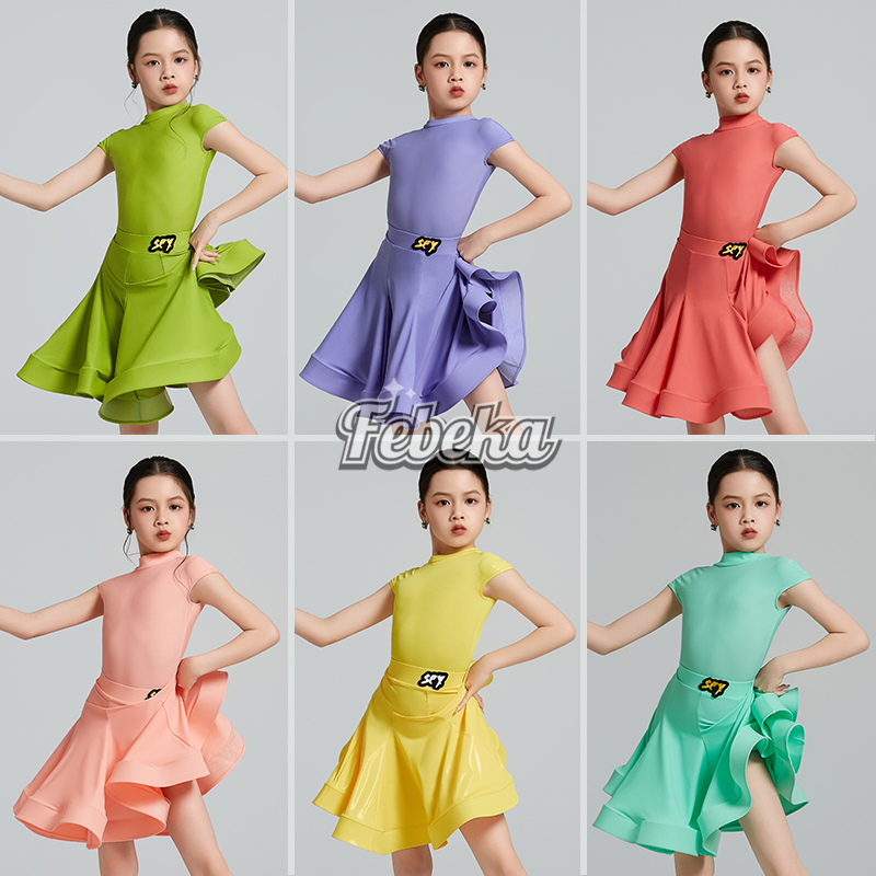 高級2025拉丁舞服規定比賽服女童