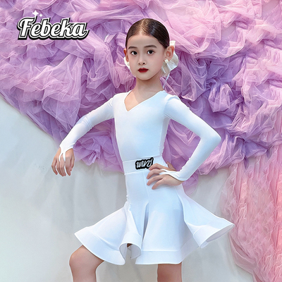拉丁舞比赛规定服高级感新款女童