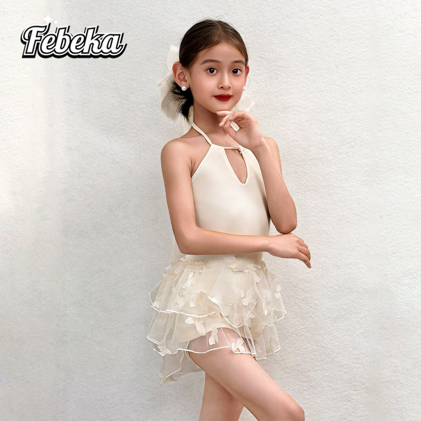 拉丁舞服夏季新款女童高级练功服