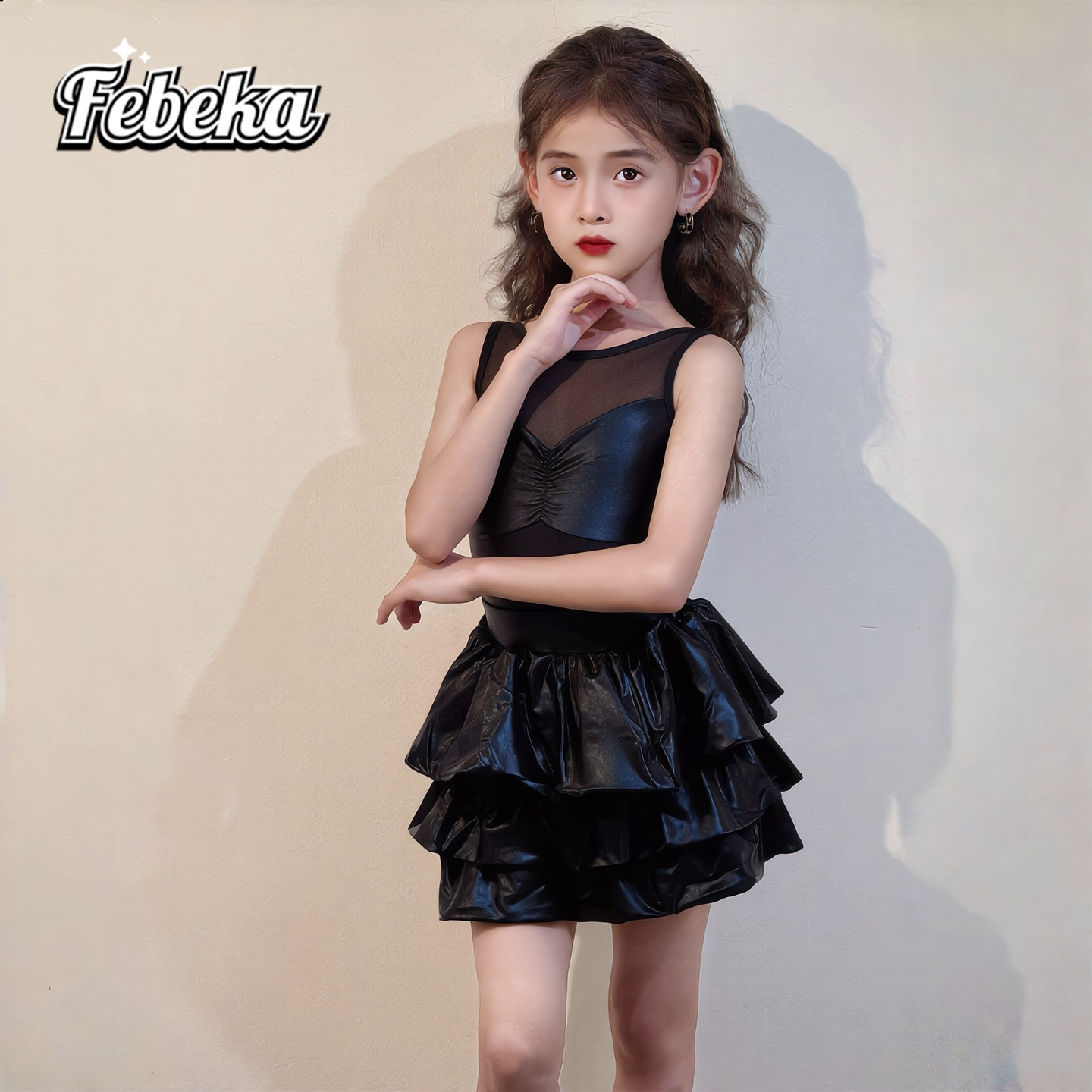 拉丁舞服夏季新款女童高级练功服