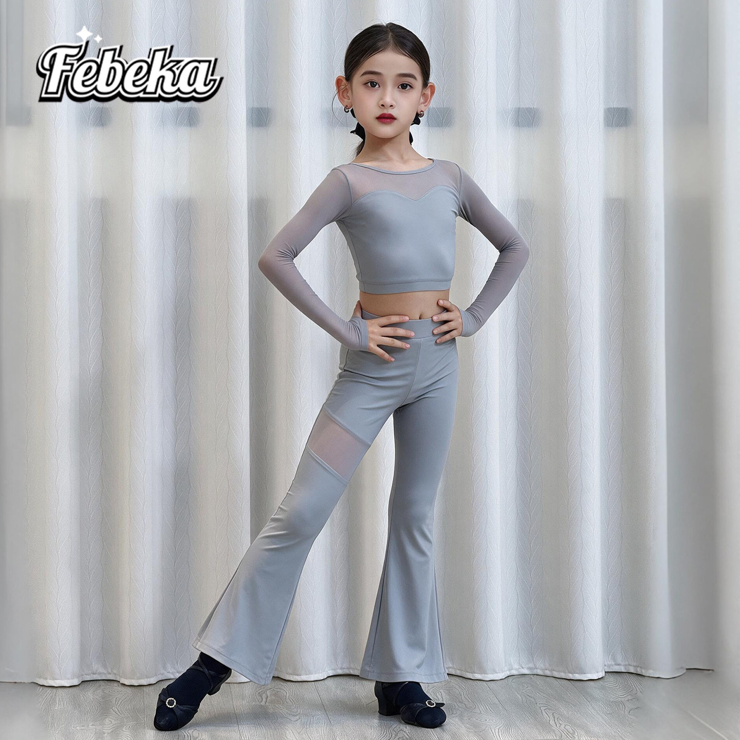 女童拉丁舞服练功服秋冬款裤子款