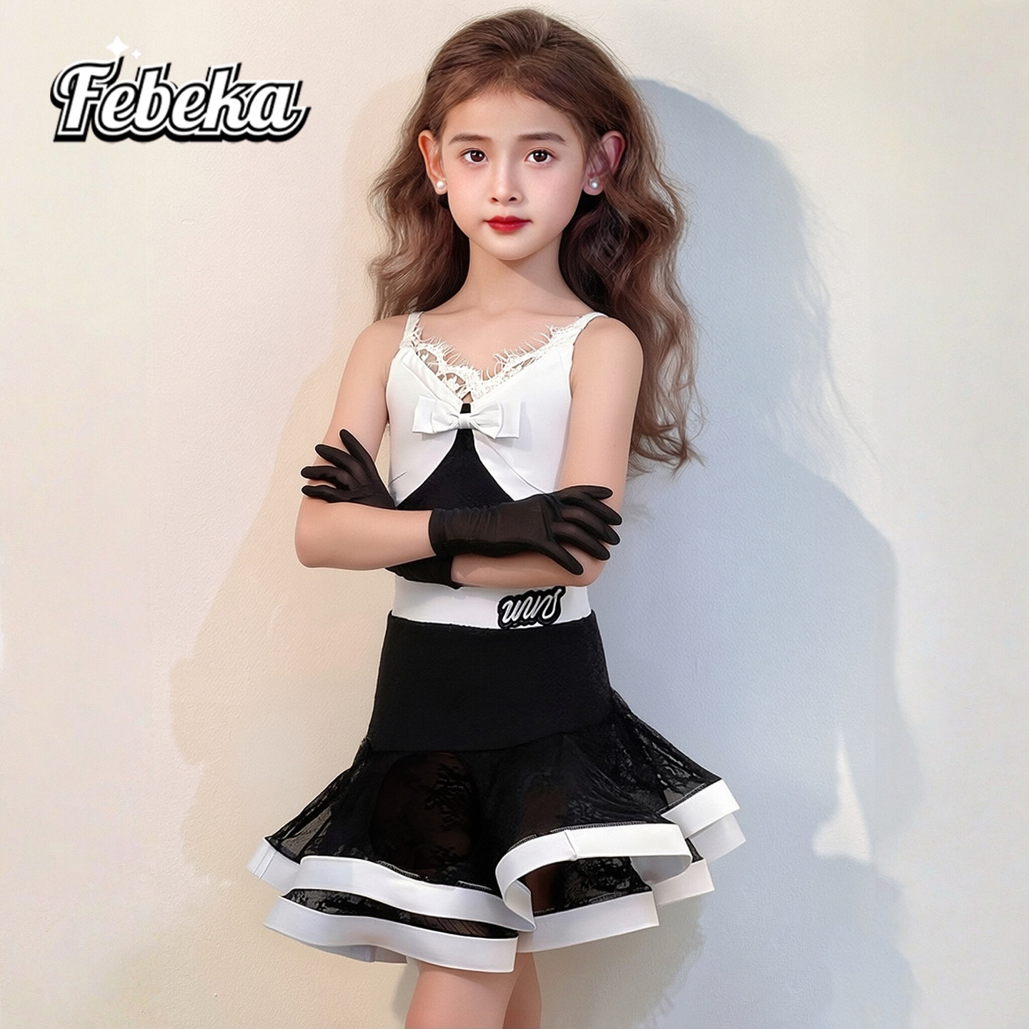 拉丁舞服夏季新款女童高级练功服
