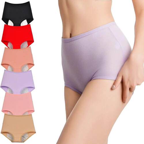2025 Women High Waist Underwear Menstrual Period Panties Cot