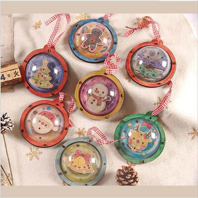 Christmas DIY handmade wooden Christmas ball圣诞球